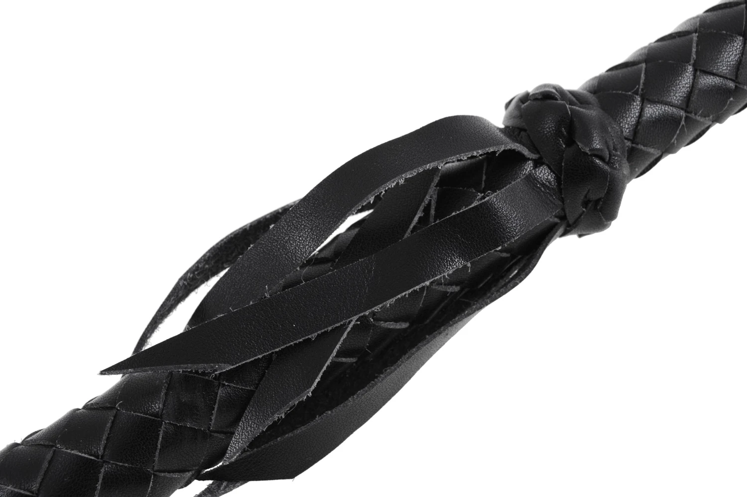 Fouet Long En Cuir - Poignée Tressée 4 Fouet Long En Cuir - Poignée Tressée – Image 4