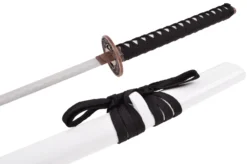Katana Iaïto Dragon Doré, Blanc & Tressage Noir -Sveltus Magasin katana iaito dragon dore blanc tressage noir 2