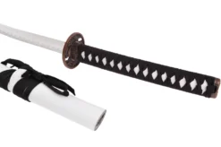 Katana Iaïto Dragon Doré, Blanc & Tressage Noir -Sveltus Magasin katana iaito dragon dore blanc tressage noir 4