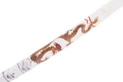 Katana Iaïto Dragon Doré, Blanc & Tressage Noir -Sveltus Magasin katana iaito dragon dore blanc tressage noir 8