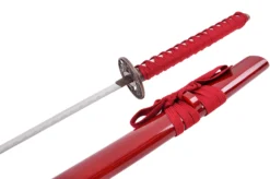 Katana Iaïto Dragon, Rouge & Tressage Rouge -Sveltus Magasin katana iaito dragon rouge tressage rouge 2