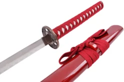 Katana Iaïto Dragon, Rouge & Tressage Rouge -Sveltus Magasin katana iaito dragon rouge tressage rouge 3