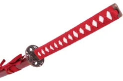 Katana Iaïto Dragon, Rouge & Tressage Rouge -Sveltus Magasin katana iaito dragon rouge tressage rouge 8