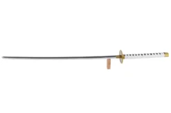 Katana Réaliste Blanc, Garde Ronde, Baohu - Réplique Bambou -Sveltus Magasin katana realiste blanc garde ronde baohu replique bambou 5