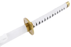 Katana Réaliste Blanc, Garde Ronde, Baohu - Réplique Bambou -Sveltus Magasin katana realiste blanc garde ronde baohu replique bambou 8