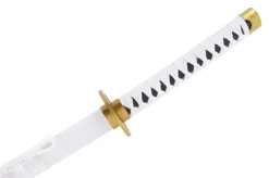 Katana Réaliste Blanc, Garde Ronde, Baohu - Réplique Bambou -Sveltus Magasin katana realiste blanc garde ronde baohu replique bambou 9