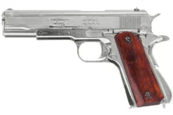 Pistolet Acier, Crosse Bois - Réplique M1911 -Sveltus Magasin pistolet acier bois chrome replique m1911 3