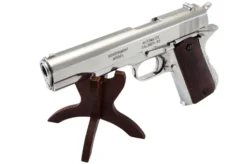 Pistolet Acier, Crosse Bois - Réplique M1911 -Sveltus Magasin pistolet acier bois chrome replique m1911 4