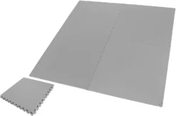 Tapis De Sol Puzzle, Gym à Domicile - Gris (120 X 120 Cm)